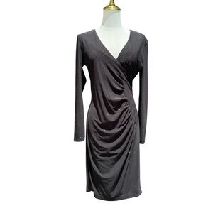 CALVIN KLEIN | Black Sparkly Long Sleeve Dress Size 4
